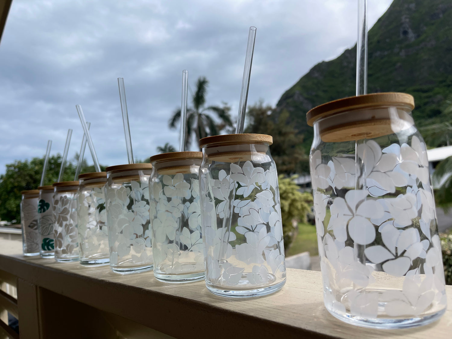 Custom Glass Cups + Water Bottles